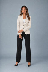 Fitted Single-Breasted Tailored Blazer