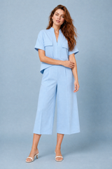 Relaxed V-Neck Two-Piece Set
