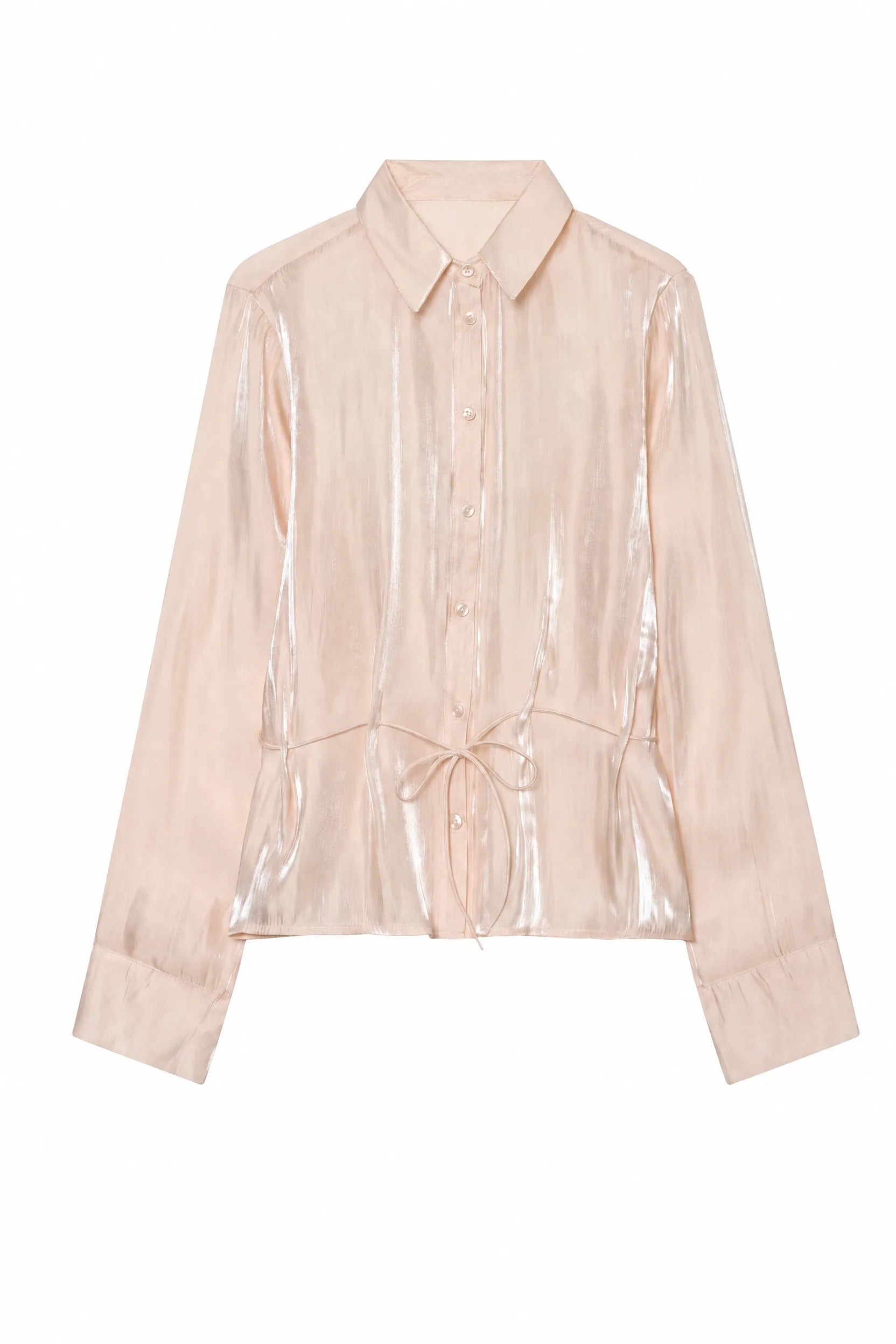 Chemise métallisée à ceinture | Lounelle Paris