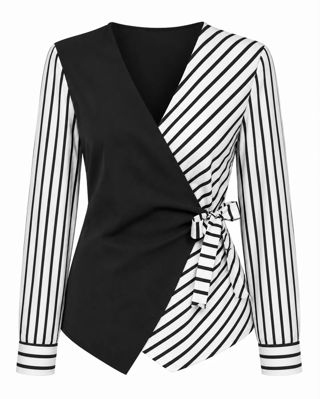 Chemisier col V effet portefeuille | Lounelle Paris