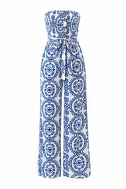 Combinaison blanche bandeau taille haute | Lounelle Paris