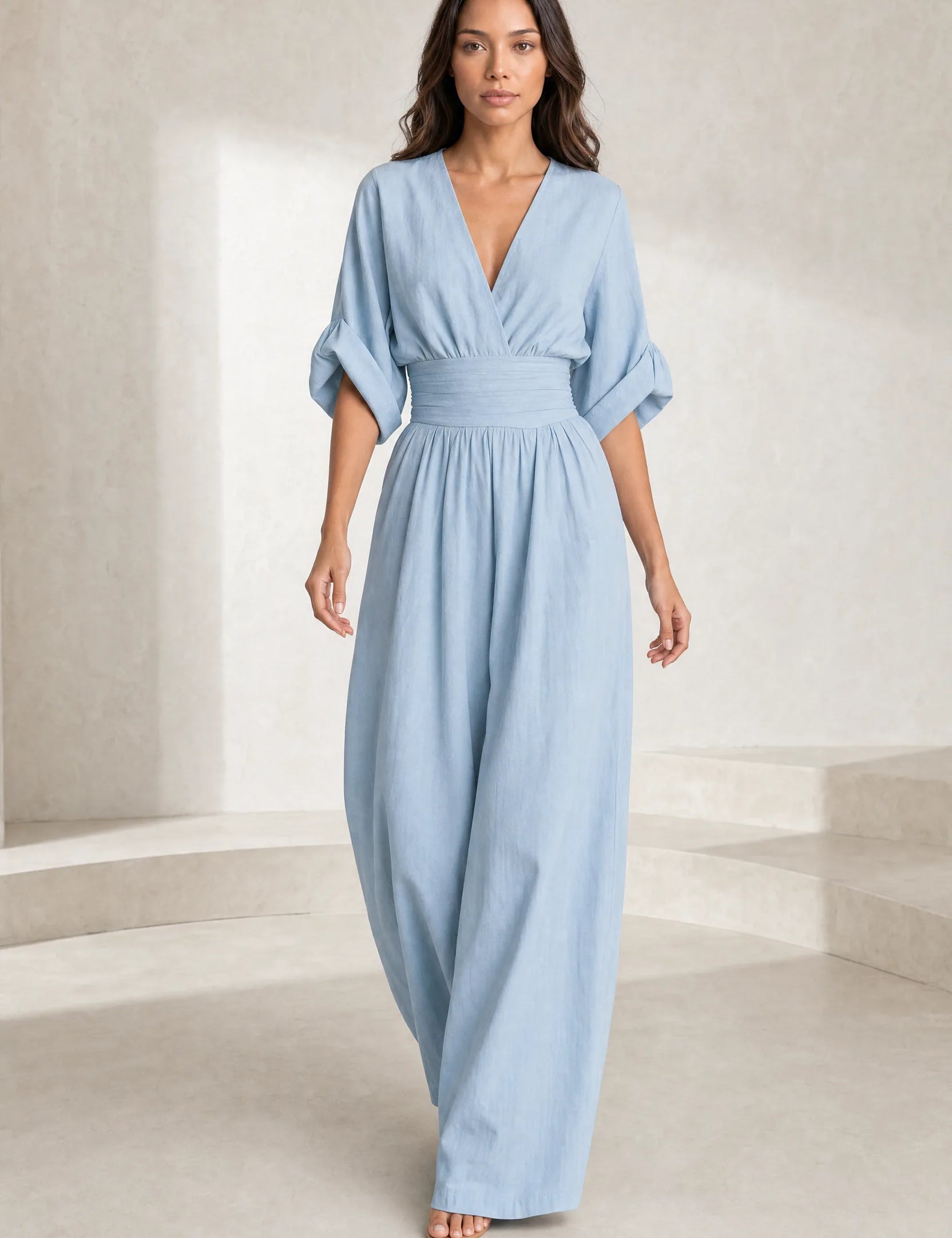 Combinaison col V taille haute | Lounelle Paris