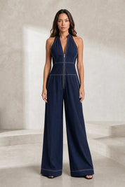Combinaison noire sans manches col montant | Lounelle Paris