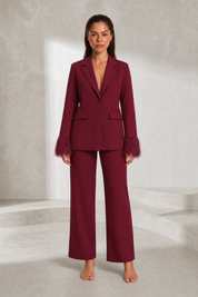 Ensemble tailleur manches plume | Lounelle Paris