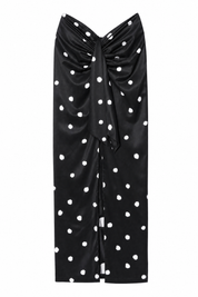 Jupe noire à pois fendue | Lounelle Paris