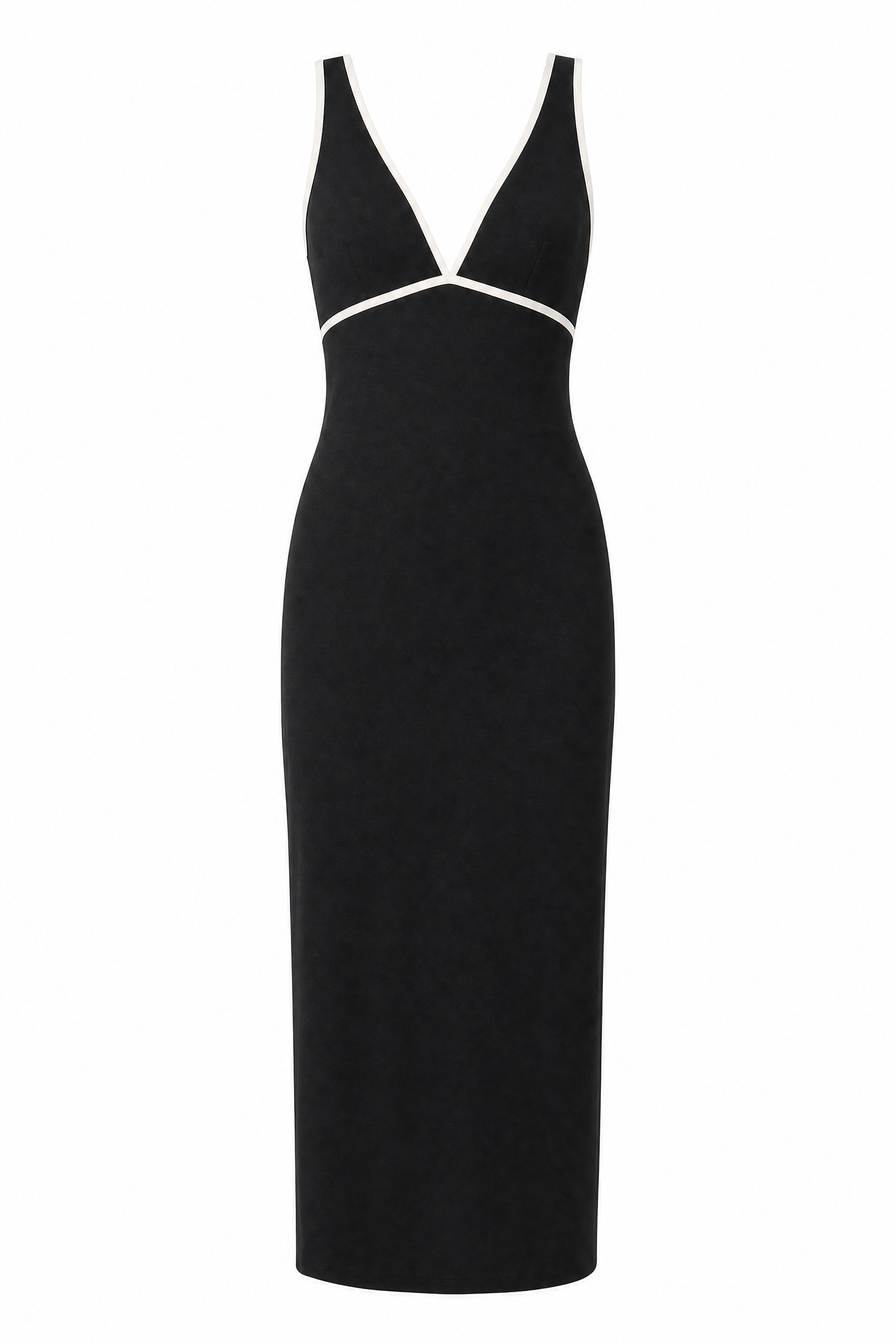 Robe noire dos nu contrastée | Lounelle Paris