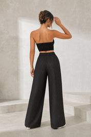 Ensemble rayé bandeau et pantalon large | Lounelle Paris