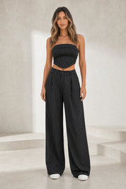 Ensemble rayé bandeau et pantalon large | Lounelle Paris