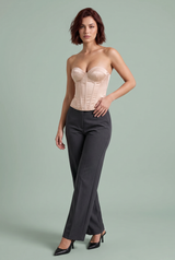 Sweetheart-Neck Lace-Up Back Corset Top