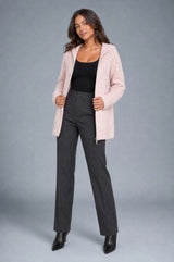 Hooded Zip-Up Knit Cardigan