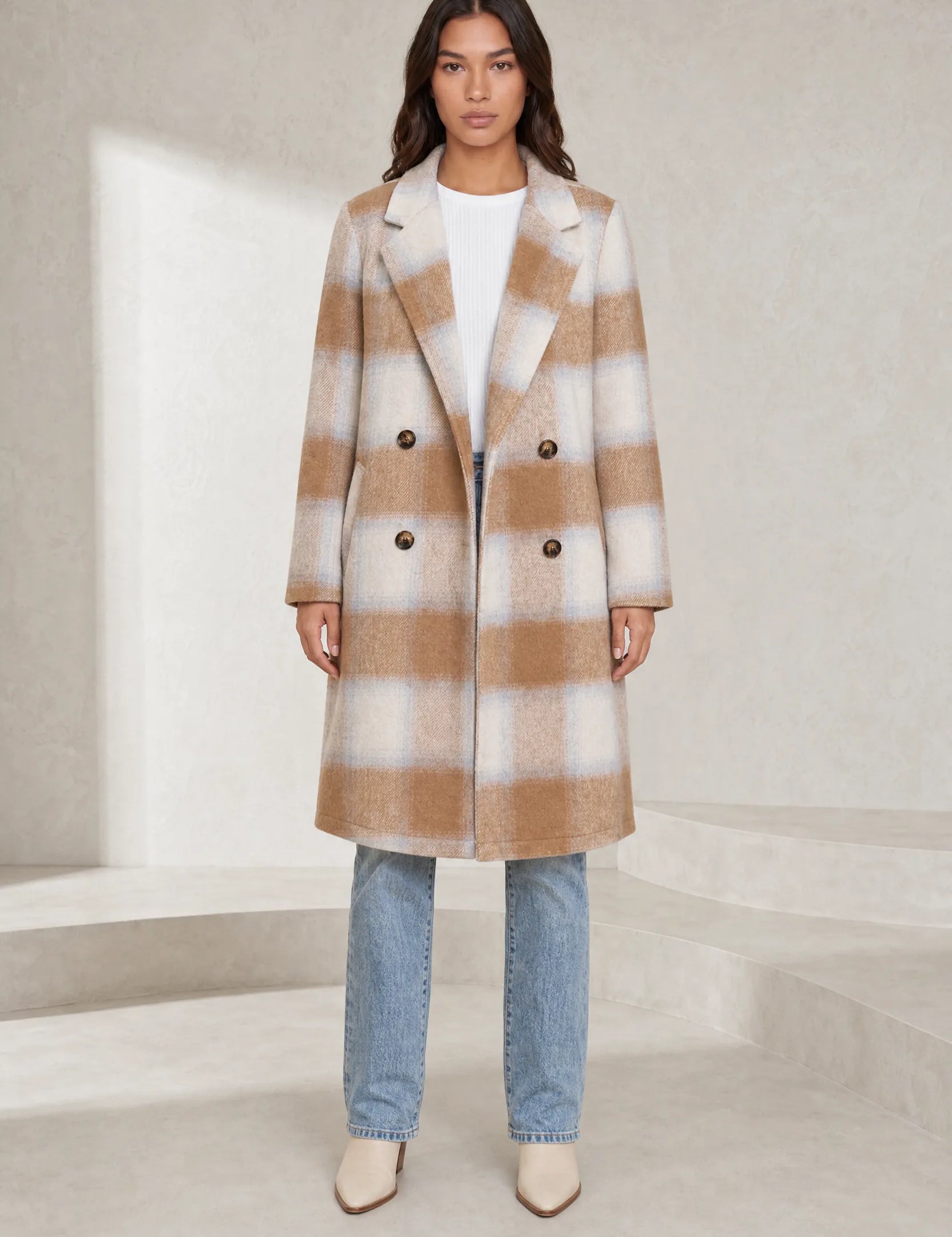 Manteau long à carreaux | Lounelle Paris