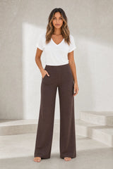 Pantalon fluide taille haute