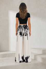Pantalon large à imprimé floral | Lounelle Paris
