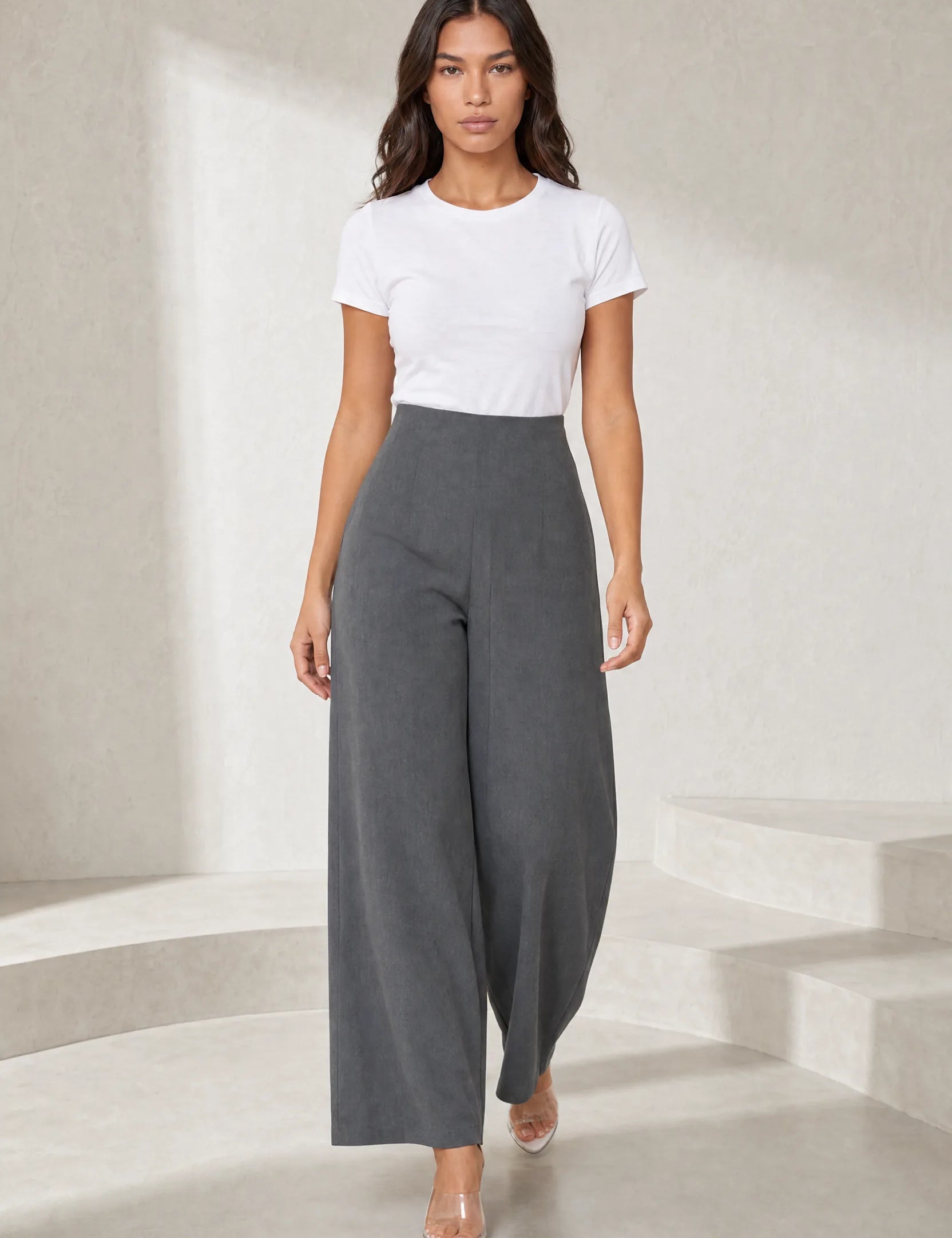 Pantalon large fluide taille haute | Lounelle Paris