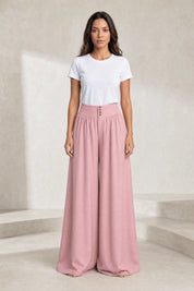Pantalon large plissé taille haute | Lounelle Paris
