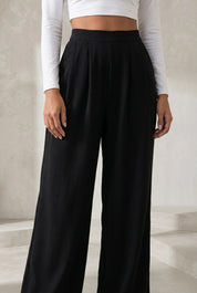 Pantalon large taille haute | Lounelle Paris