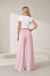 Pantalon large taille haute fluide | Lounelle Paris