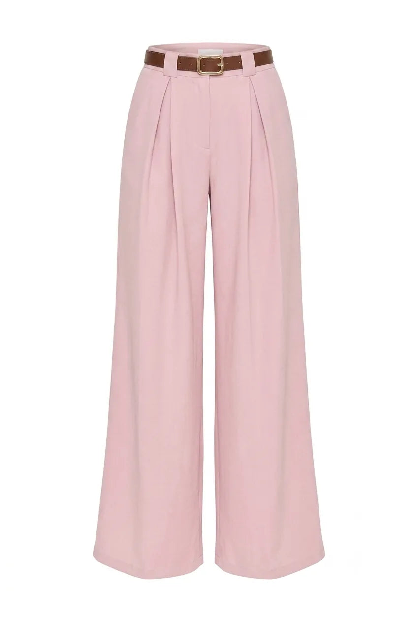 Pantalon large taille haute fluide | Lounelle Paris