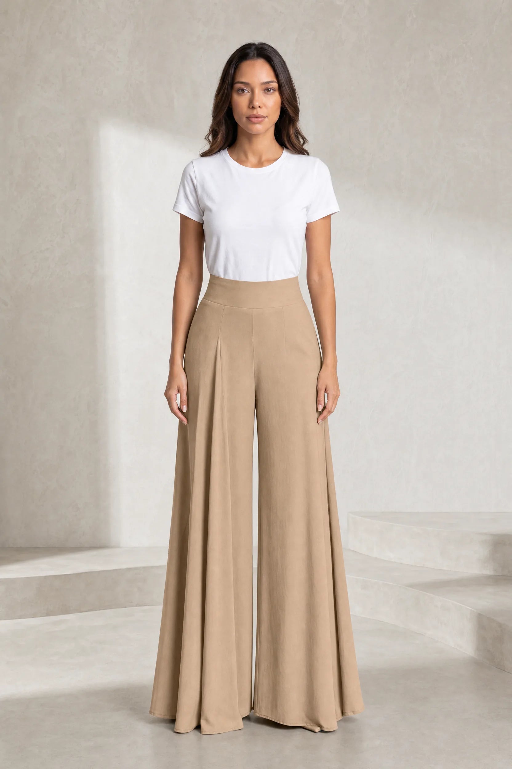 Pantalon large taille haute fluide | Lounelle Paris