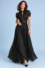 Black Ruffle Maxi Dress
