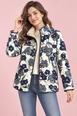 Off White Quilted High-Neck Jacket
