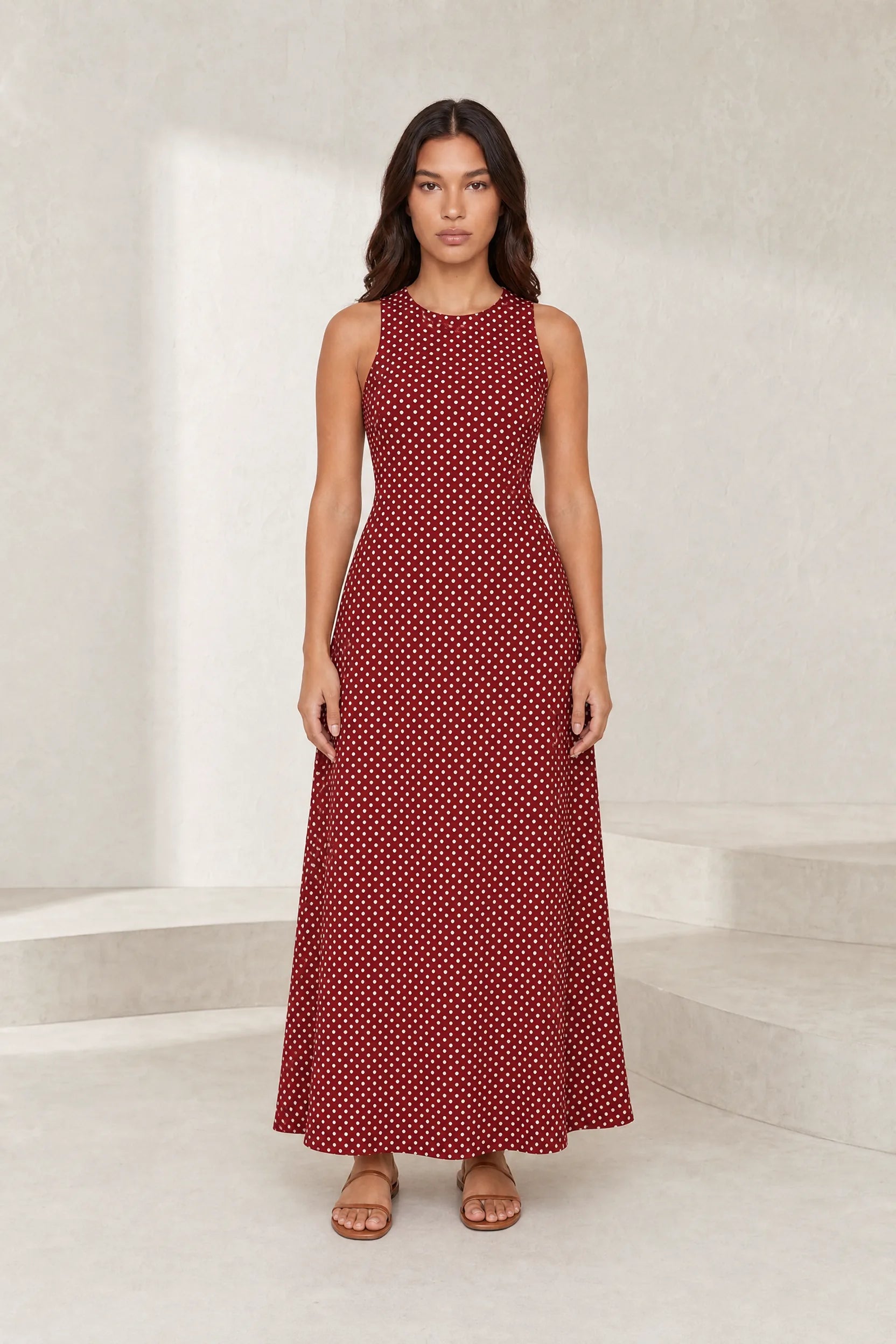 Robe longue à pois dos nu | Lounelle Paris