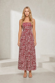 Robe longue bordeaux dos nu | Lounelle Paris