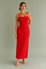 Square-Neck Strappy Maxi Dress