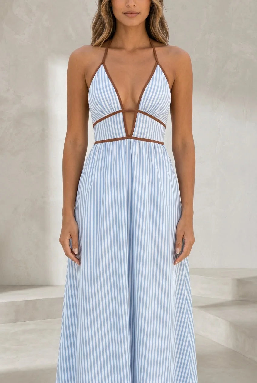 Robe longue col licou dos nu | Lounelle Paris