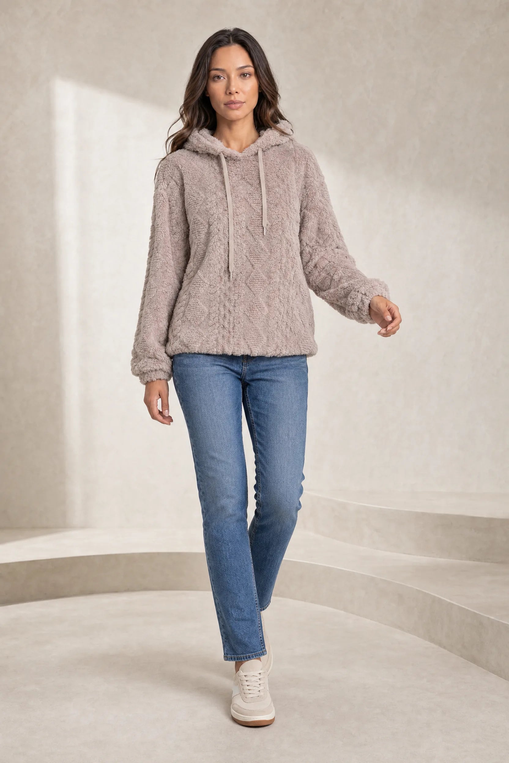 Sweat à capuche ample pelucheux | Lounelle Paris