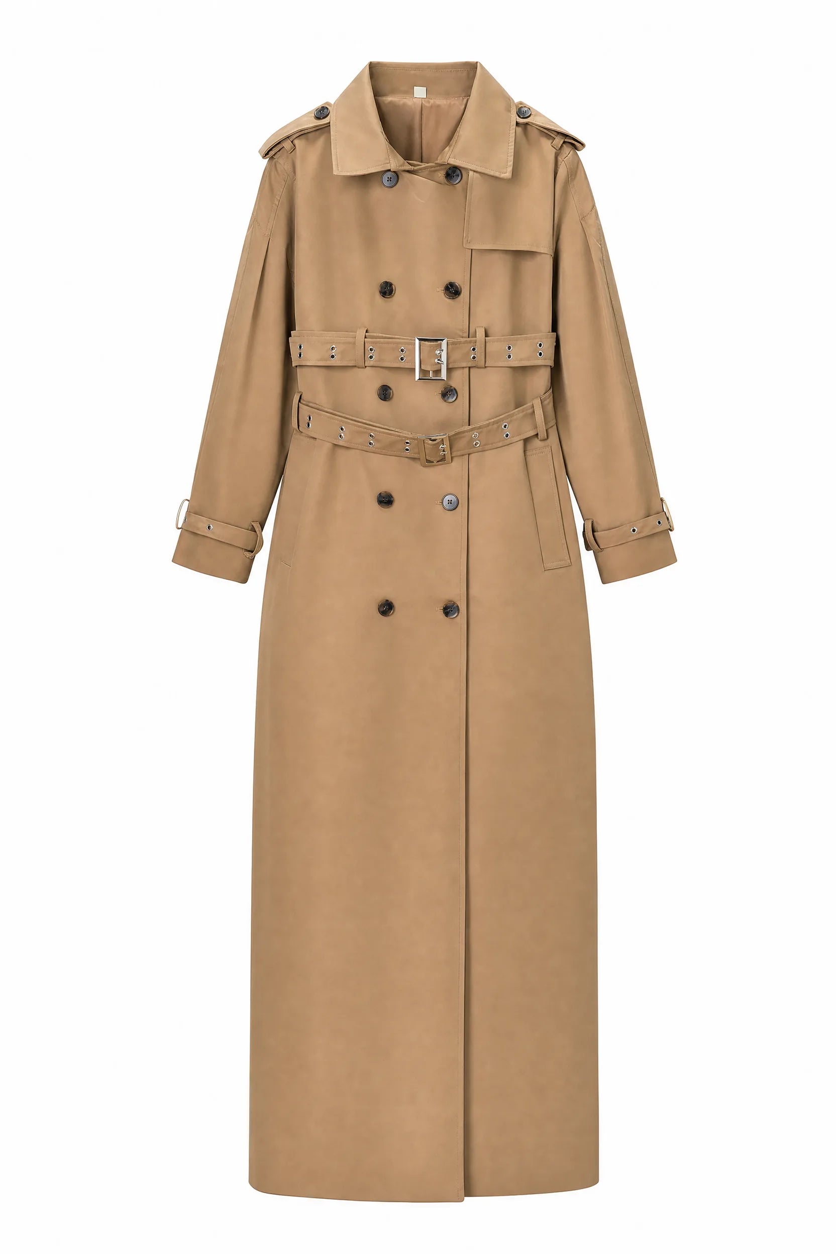 Trench long camel double ceinture | Lounelle Paris