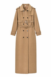 Trench long camel double ceinture | Lounelle Paris