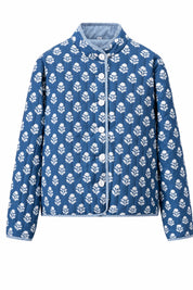 Veste matelassée imprimée col montant | Lounelle Paris